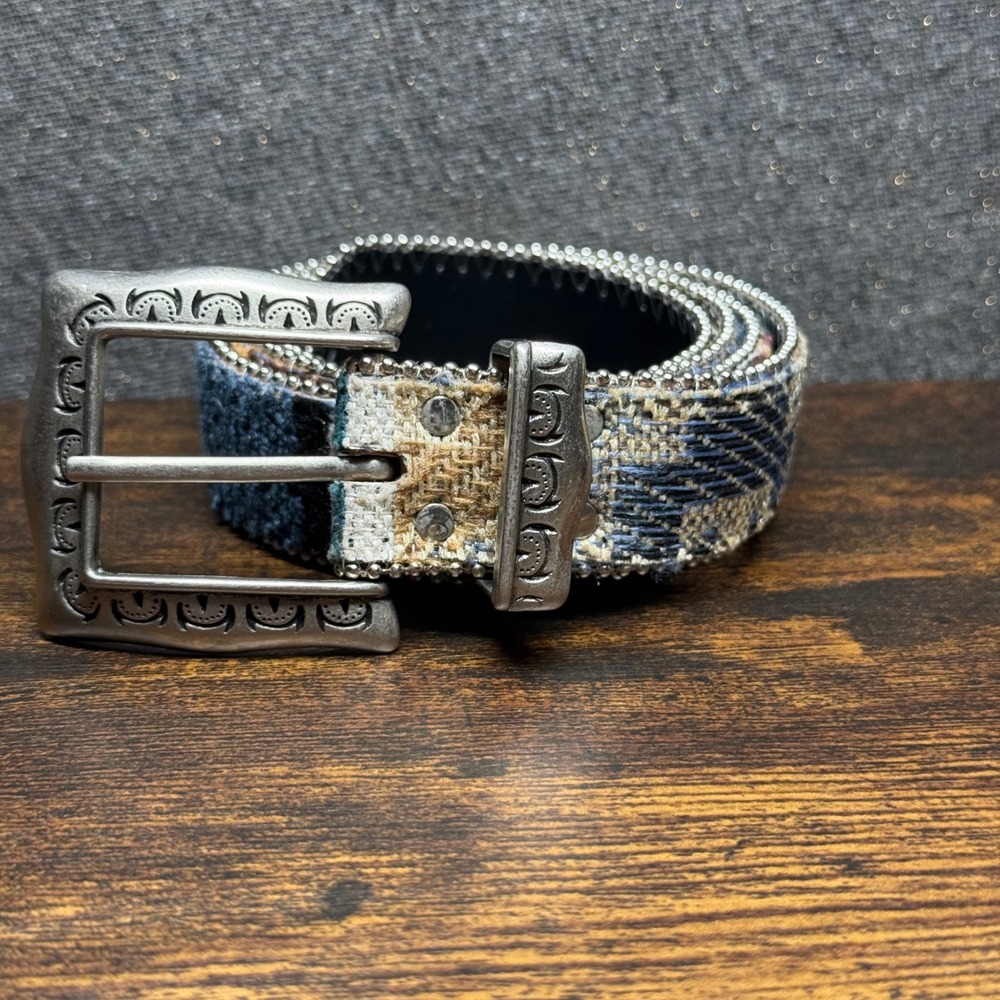 Elite Fresno California Southwestern Woven Patchwork Belt Size Large Western